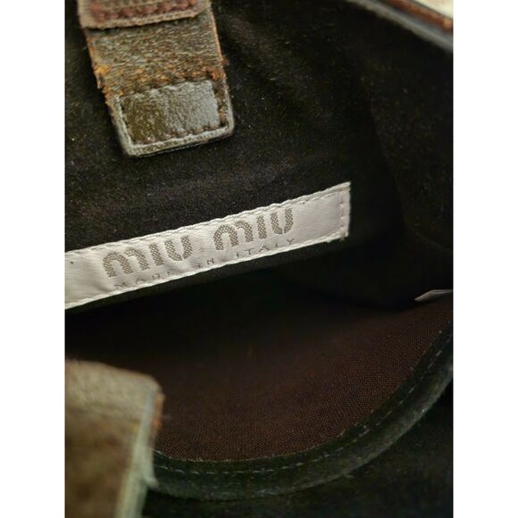Miu Miu Prada Vintage Logo 90s Collectible Leather Shoulder Bag - Picture 10 of 14